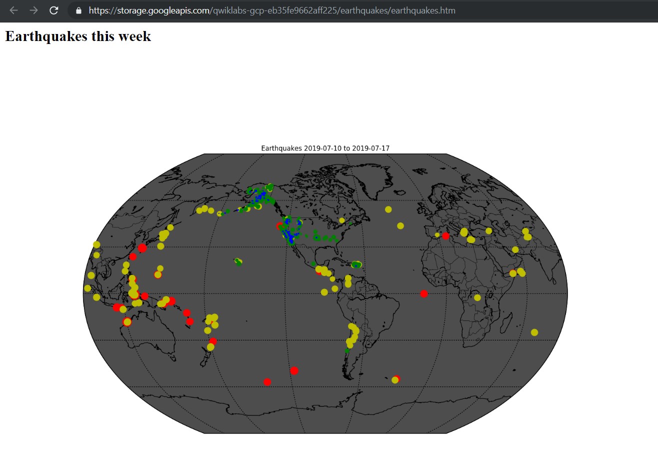 Earthquakes occured